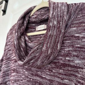Cowlneck Sweater with Back Slit